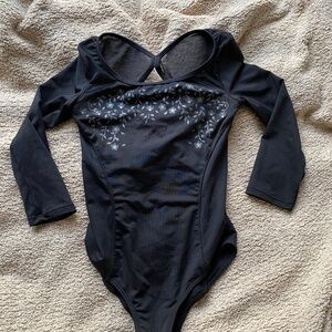 Black Bloch size 12 long sleeve leotard